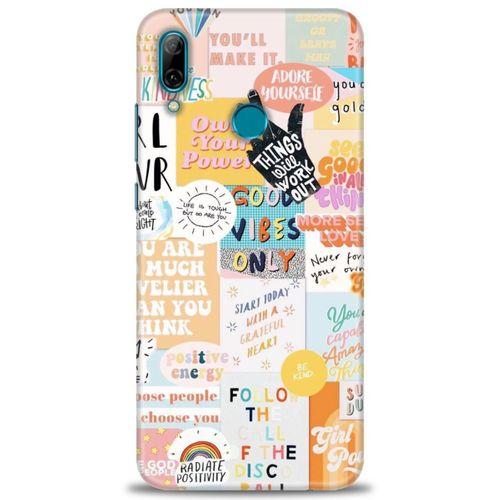 Huawei P Smart 2019 Kılıf HD Baskılı Kılıf - Follow + Tam Ekran Koruyucu
