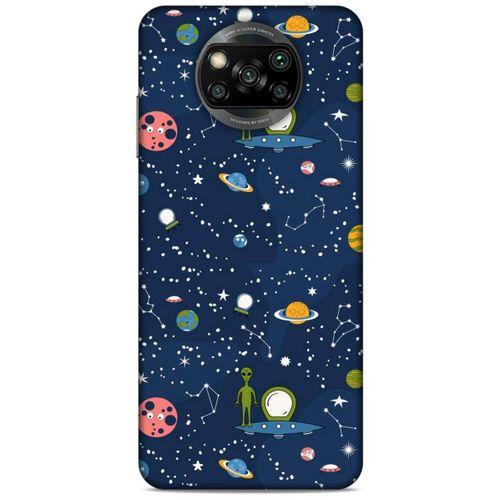 Xiaomi Redmi Poco X3 Uyumlu Kılıf Mavi Delisi (25) Antişok Kapak Space