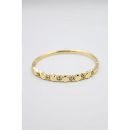 Taşlı Vip Bilezik - Altın