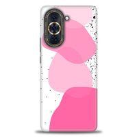 Huawei Nova 10 Pro Kılıf HD Baskılı Kılıf - Pembe Beyaz Siyah + Tam Ekran Koruyucu