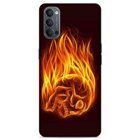 Lopard Oppo Reno 4 Uyumlu Kılıf FireX (50) Shockproof Kılıf İskelet Kafa