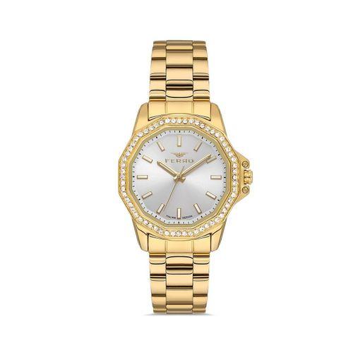 Ferro FL21540AWT-B Quartz Çelik Altın Rengi 32 mm Kadın Kol Saati