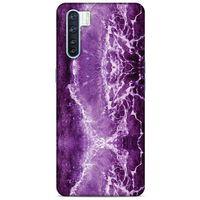 Mermer Desenli (18) Tema Telefon Kılıfları Mor Oppo A91 Kılıf