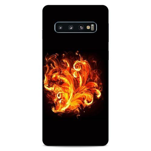 Lopard Samsung Galaxy S10 Uyumlu Kılıf FireX (22) Tam Koruma Kılıfı Ateş Buket
