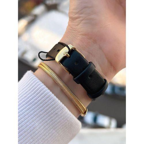 Daniel Klein Deri Kordonlu 2 Yıl Garantili 3 Atm Suya Dayanıklı Kadın Kol Saati+Bileklik BD.14274.4