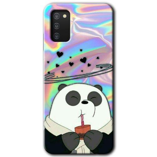 Potkal Hediye Fabrikası Samsung Galaxy A03s Kılıf HD Desen Baskılı Arka Kapak - Milkshake Panda