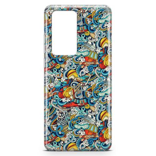 Huawei P40 Pro Kılıf Uludağ Doodle Arka Kapak Koruma Desenli Full Koruyucu