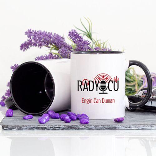 Kişiye Özel Lacivert Renkli Radyocu Kupa Bardak