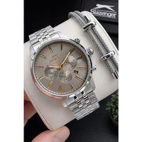 Slazenger İtalyan Tasarım Bileklik Hediyeli 2 Yıl Garantili 10 Atm Çelik Erkek Kol Saat ESL1812.E.11