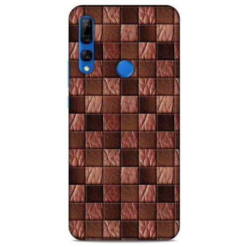 Huawei Y9 Prime 2019 Kılıf Patchwork (4) Koruma Kılıfı Açık Kahverengi