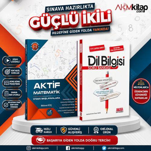 Aktif TYT Matematik 0 ve AKM Dil Bilgisi Soru Bankası Seti 2 Kitap
