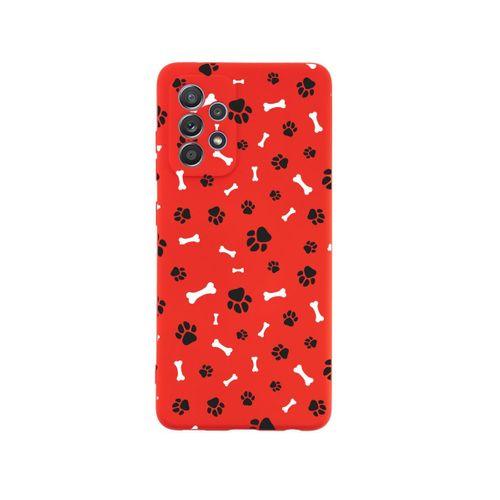 Samsung A32 Pati Kemik Premium Silikonlu Kırmızı Telefon Kılıfı