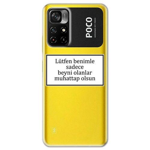 Xiaomi Poco M4 Pro 5G Kılıf HD Yazı Baskılı Silikon Arka Kapak - Yazı 14