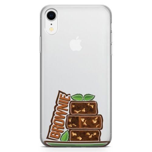 Apple iPhone XR Kılıf Brownie Kek Arka Kapak Koruma Desenli Full Koruyucu