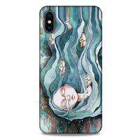 Apple iPhone XS Max Kılıf Depresyon (45) Liquid Air Kılıf Bordo Gri