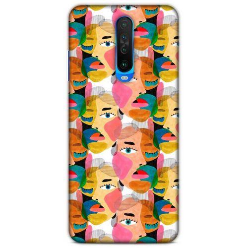 Lopard Xiaomi Redmi K30 Uyumlu Kılıf Sürreal Yüzler ♀ (6) Silikon Kılıf Desenli