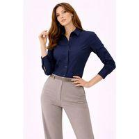 Uzun Kollu Gömlek Düğmeli Klasik Yaka Günlük Ve Ofis Şıklığına Uygun - Lacivert