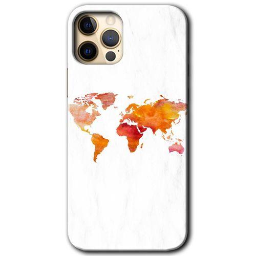 iPhone 11 Pro Max Kılıf Kapak - Dünya Haritası +Hayalet Ekran Yandan Gözükmez