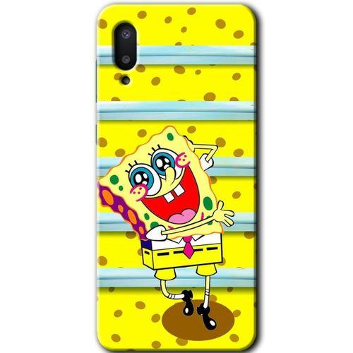 Potkal Hediye Fabrikası Samsung Galaxy A02 Kılıf HD Desen Baskılı Arka Kapak - Aşık Sünger Bob
