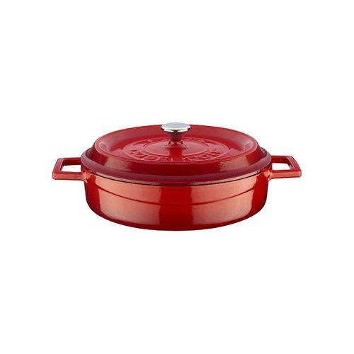 Lava Trendy Demir Döküm Pilav Basık Yayvan Tencere 24 Cm Kırmızı LV Y ST 24 K2