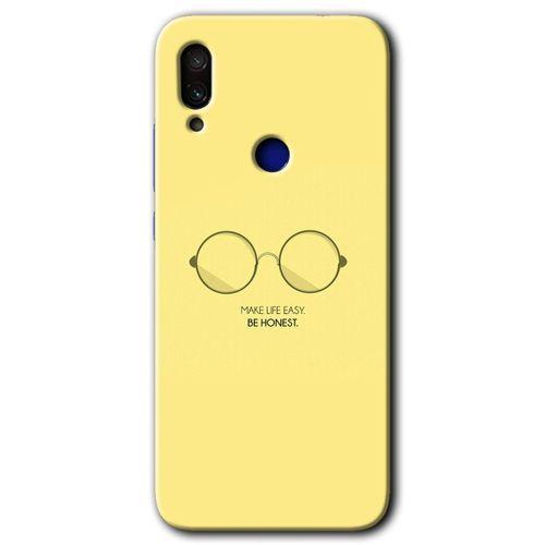 Xiaomi Redmi Note 7 Kılıf HD Desen Baskılı Arka Kapak+Temperli Cam - Be Honest