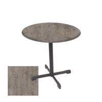 Dockers Halley Yuvarlak ESB Masa Çap 70cm - (Werzalit, Wermodin ve Allzalit Tabla) - Kahve Oxid