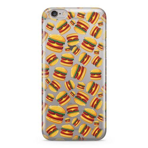 Apple iPhone 6 Plus - 6S Plus Kılıf Hamburger Arka Kapak Koruma Desenli Full Koruyucu