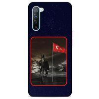 Oppo Reno 3 Kılıf Atatürk (40) Fit Silikon Kılıf Gece Yıldızlar