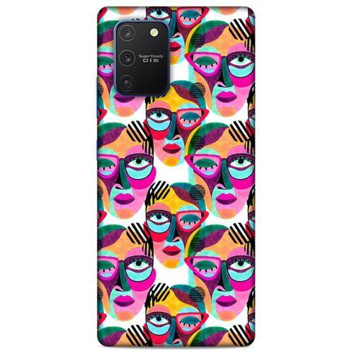 Lopard Samsung Galaxy S10 Lite Uyumlu Kılıf Sürreal Yüzler ♀ (4) Koruma Kılıfı Desenli