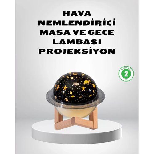 Usb Projeksiyon Gece Lambası Ve Hava Nemlendirici – Aromaterapi Destekli, Taşınabilir Mini