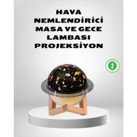 Usb Projeksiyon Gece Lambası Ve Hava Nemlendirici – Aromaterapi Destekli, Taşınabilir Mini