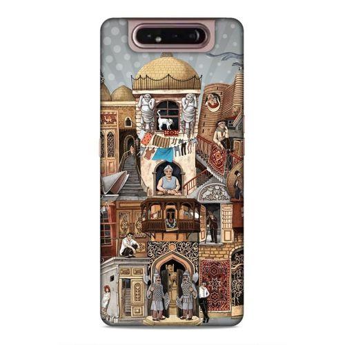 Samsung Galaxy A80 Uyumlu Kılıf Azarbaijan (49) Ultra Silikon Kılıf Şehir Simgeleri