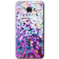 Galaxy C9 Pro Kılıf HD Desen Baskılı Arka Kapak - Mosaic Fragments Colorfull + Kırılmaz Cam