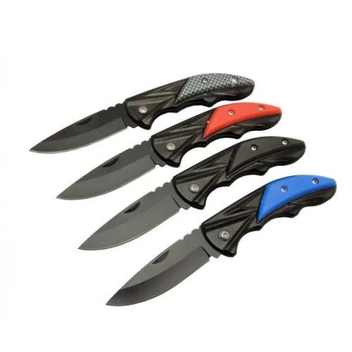 Klipsli 4 Lü Set Metal 16 Cm Kamp Outdoor Çakı - Yarı Otomatik, Kemerlikli, Kutulu