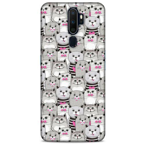 Lopard Oppo A9 2020 Uyumlu Kılıf Kediler (32) Soft Silikon Kılıf Pembe Burun
