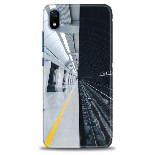 Xiaomi Redmi 7A Kılıf HD Baskılı Kılıf - Metro Station + Tam Ekran Koruyucu