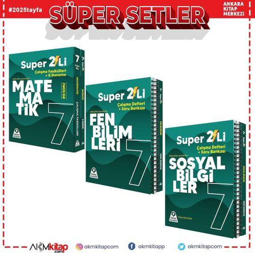 Örnek Akademi 7.Sınıf Süper İkili Fen Bilimleri Sosyal Bilgiler ve Matematik Seti 3 Kitap