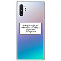 Galaxy Note 10 Plus Kılıf HD Yazı Baskılı Silikon Arka Kapak - Yazı 15