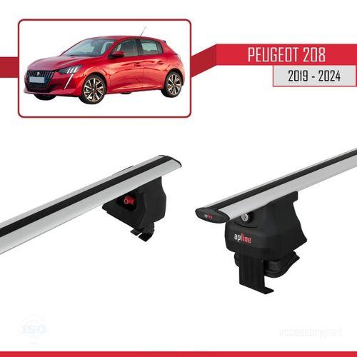 Peugeot 208/e-208 2019 ve Sonrası ile uyumlu ACE-4 Ara Atkı Tavan Barı GRİ