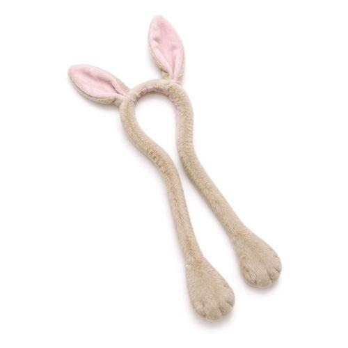 Lüks Renkli Figürlü Tavşan Peleş Peluş Kulaklık