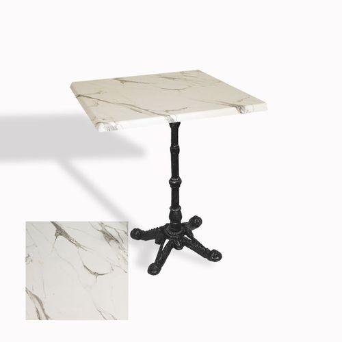 Dockers Çipa 1002 Döküm Ayak Kare Masa 80X80 cm - (Werzalit, Wermodin ve Allzalit Tabla) - Afyon Mermer