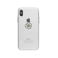 iPhone Xs Papatya Desenli Premium Şeffaf Silikon Kılıf