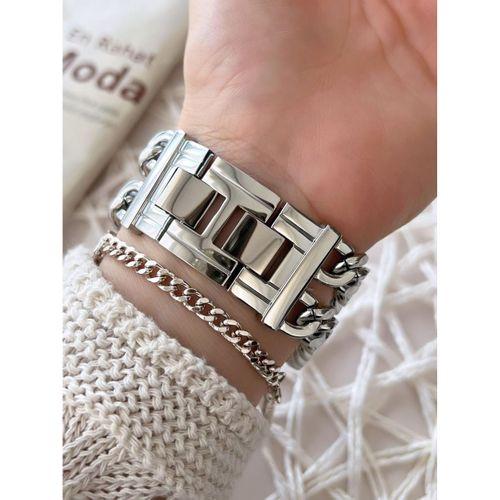 Ferrucci Kadın Kol Saati+Bileklik Özel Seri Çelik Kordon Kararma Renk Atma Yapmaz VS.BLKT.0767