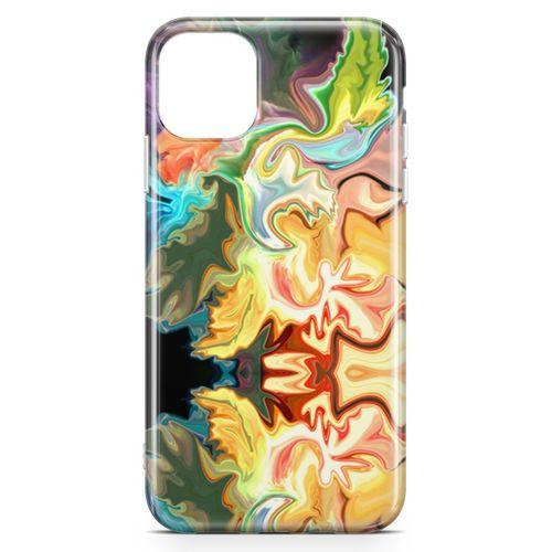 Apple iPhone 11 Kılıf Psikedelik Likit Arka Kapak Koruma Desenli Full Koruyucu