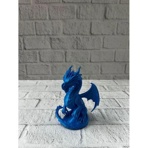 12 Cm Mavi Ejderha Figürü Koleksiyonluk Dekoratif Biblo