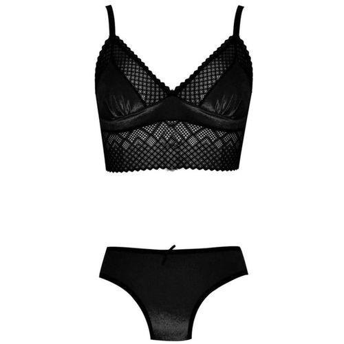 Bralet Sütyen Takım Kadife Dantelli Desteksiz Balensiz Koza 80263
