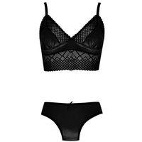 Bralet Sütyen Takım Kadife Dantelli Desteksiz Balensiz Koza 80263