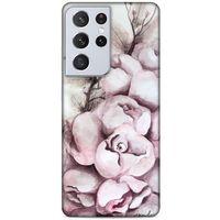 Lopard Samsung Galaxy S21 Ultra Uyumlu Kılıf Y.Liva-2020 Seri Gülpembe Arka Koruma Kılıfı