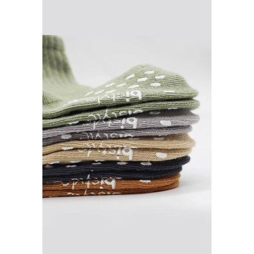 5'Li Penye Kaymaz Düz Soket Çorap 10121 Yeşil