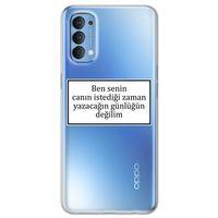 Oppo Reno 4 Kılıf HD Yazı Baskılı Silikon Arka Kapak - Yazı 10